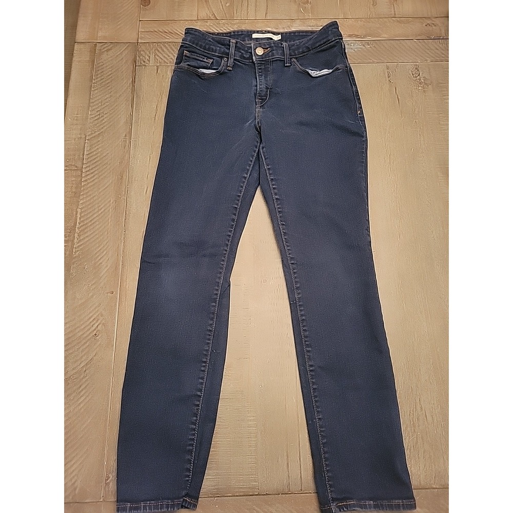 Levi's Jeans Women Classic Mid Rise Skinny Dark Wash Blue 29 X 28 Denim‎ Stretch